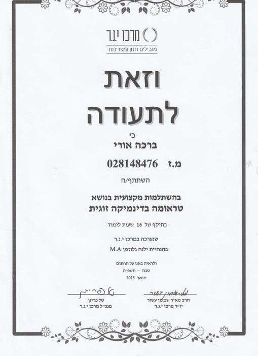 טראומה בדינמיקה זוגית